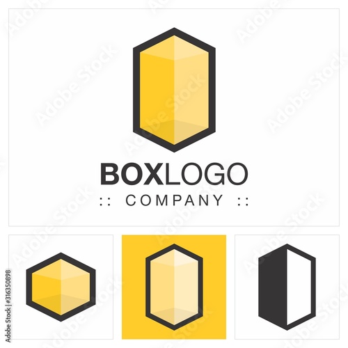 Cube (Box) Vector Symbol Company Logo (Logotype). Solid, Construction, Isometric, Cartoon, Layers, Transparent, 3d Style Icon Illustration. Elegant Modern Identity Concept Design Idea Brand Template.