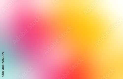 Pink yellow blue blur gradient strokes pattern. Soft texture. Abstract watercolor empty background.