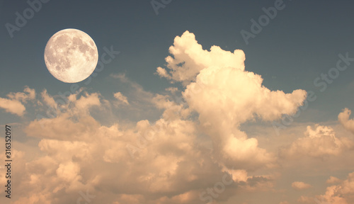 Moon over clouds as nature ...