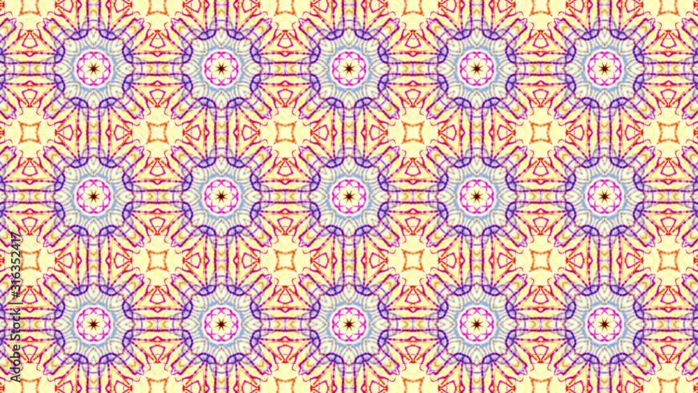 Beautiful multi-colored kaleidoscope pattern. three-dimensional abstract animation. Background. 3d render Beautiful multi-colored kaleidoscope pattern. three-dimensional abstract animation. Background. 3d render