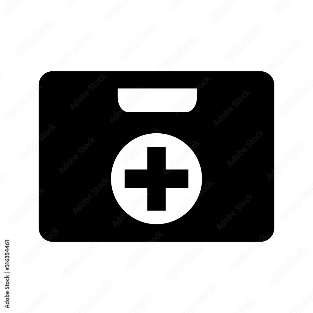 First aid kit icon, logo isolated on white background First aid kit icon, logo isolated on white background