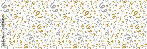 Colorful seamless pattern with party elements for anniversary. Vector
