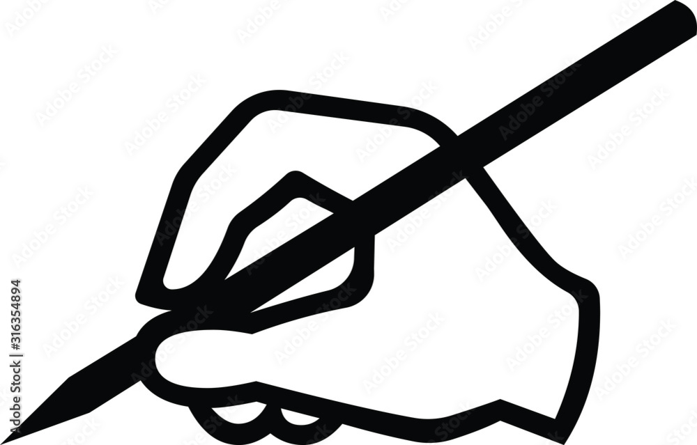 easy to use illustration vector icon of writing hand easy to use illustration vector icon of writing hand