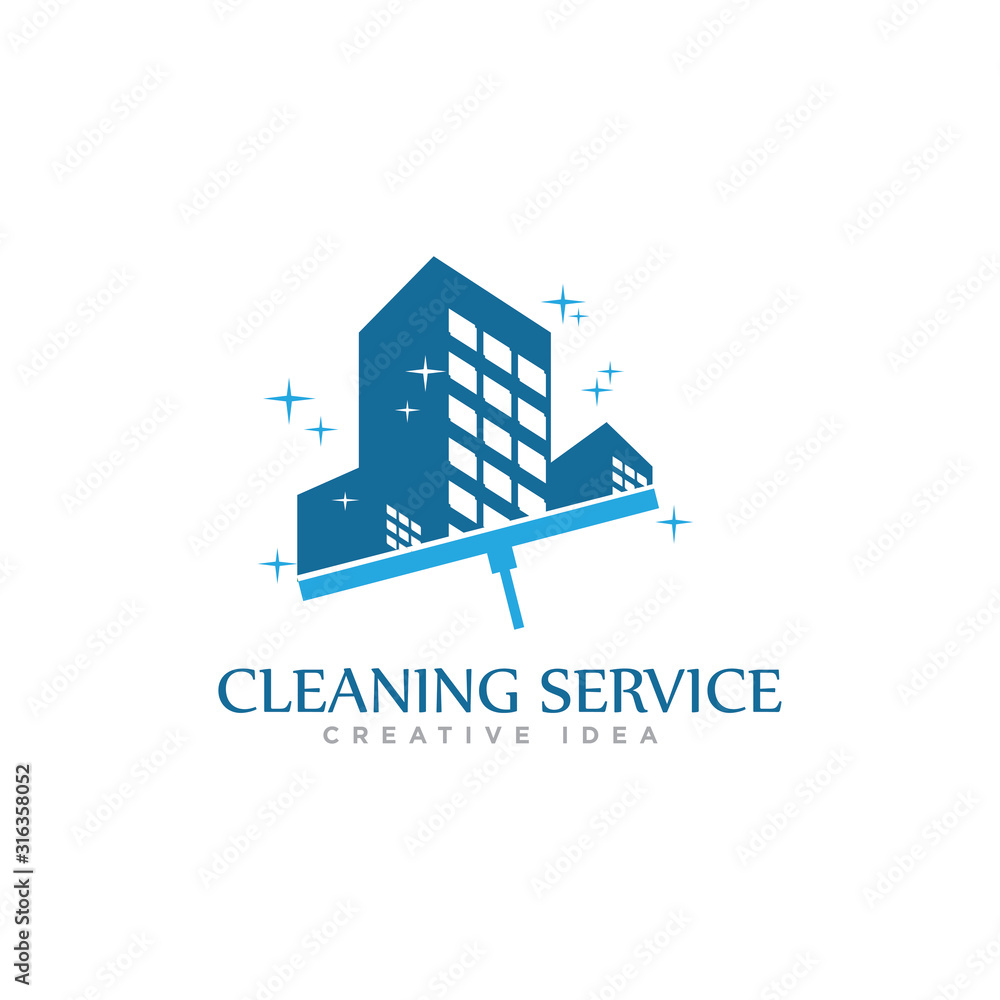 Obraz premium Cleaning Services Logo Design Vector