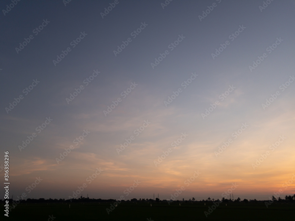 dramatic sky with clouds