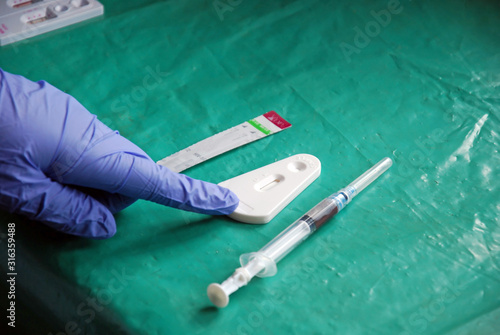 Laboratory analysis of the AIDS virus in Pomerini Village in Tanzania - Africa photo