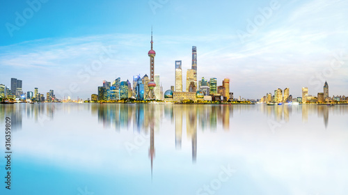 Beautiful city skyline in lujiazui, Shanghai, China