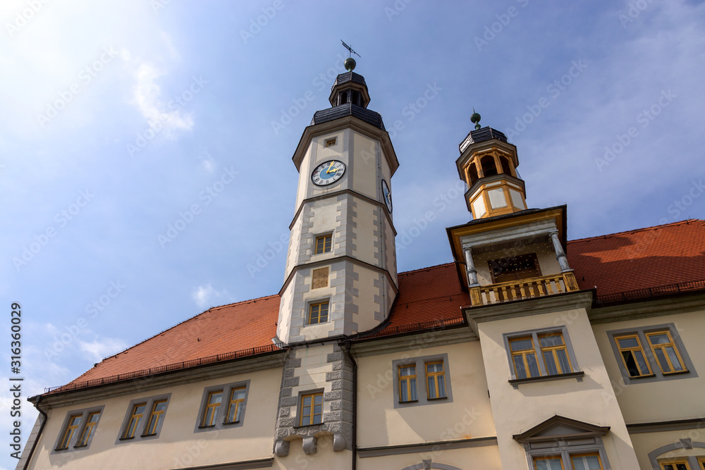 Das Rathaus in Eisenstadt, Thüringen, Deutschland