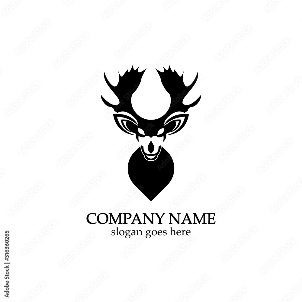 Deer head Logo Template vector icon illustration design Deer head Logo Template vector icon illustration design
