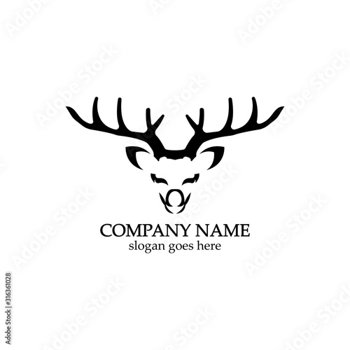 Deer head Logo Template vector icon illustration design