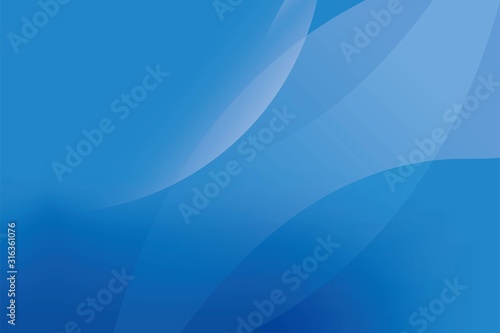 Abstract Blue Background Template Vector, Blue Business Background with Smooth Wave and Gradient Design