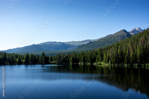 bear lake in summer in the rocky mountain national park, colorado united states of america