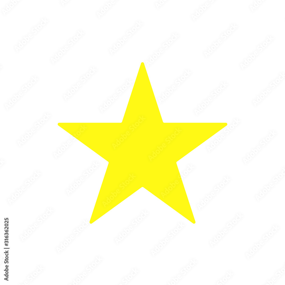 Yellow star icon. Logo element illustration.star design. colored collection. star concept. Can be used in web and mobile Yellow star icon. Logo element illustration.star design. colored collection. star concept. Can be used in web and mobile
