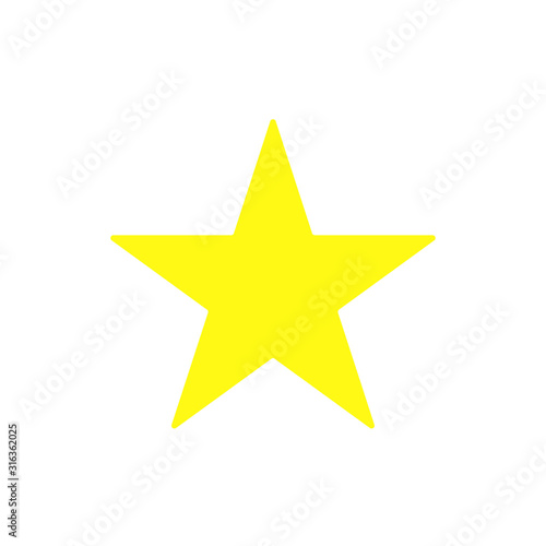 Yellow star icon. Logo element illustration.star design. colored collection. star concept. Can be used in web and mobile