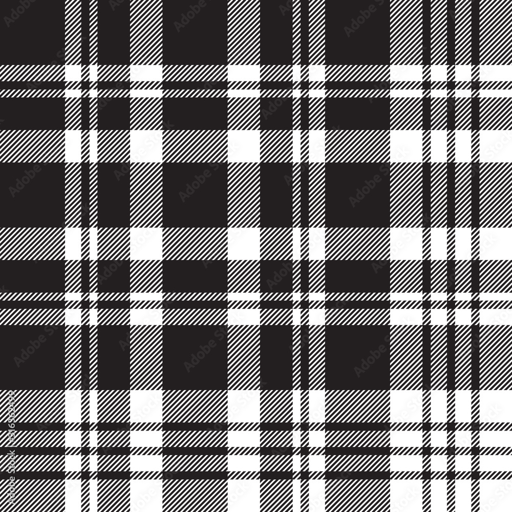 Diagonal black white plaid sreamless pattern Diagonal black white plaid sreamless pattern