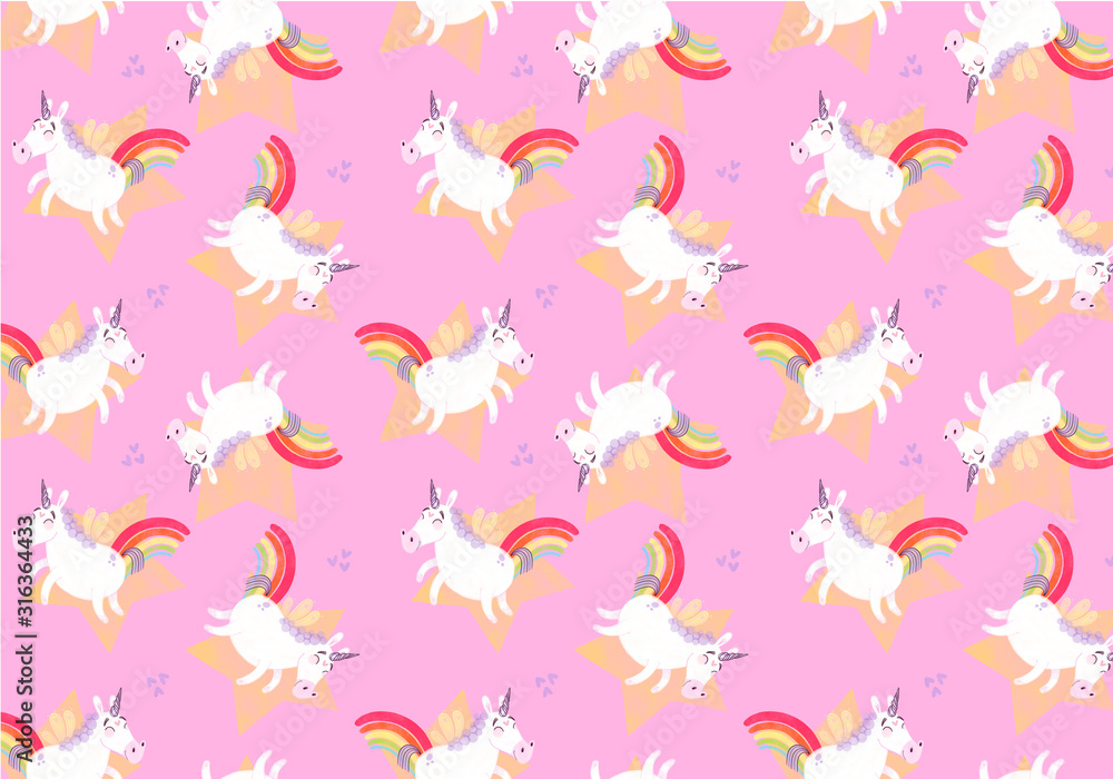 Unicorn Pattern Background Unicorn Pattern Background