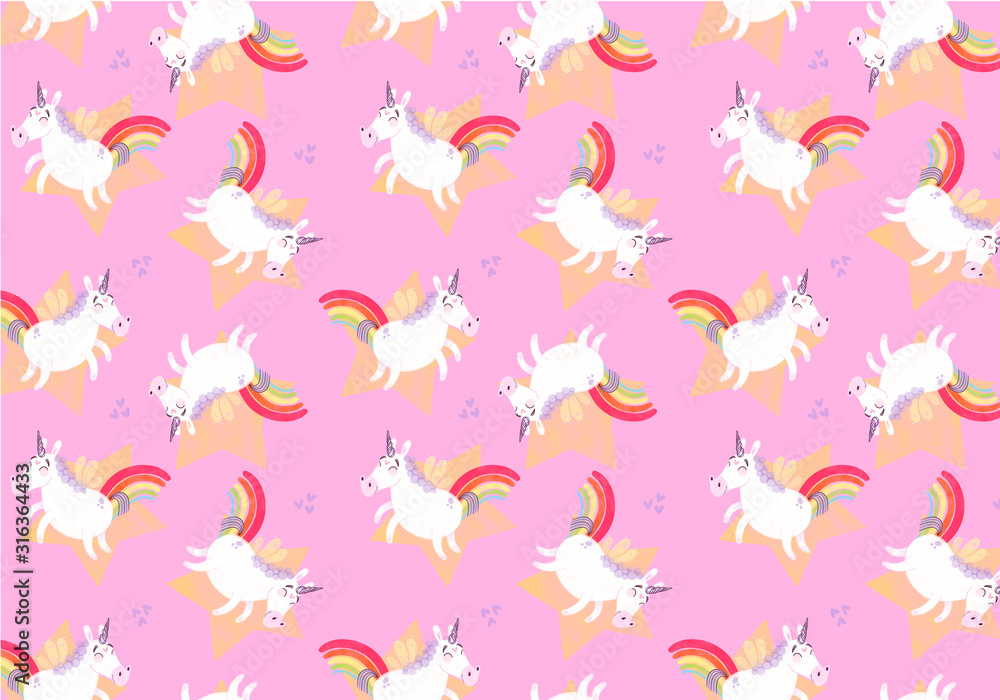 Unicorn Pattern Background