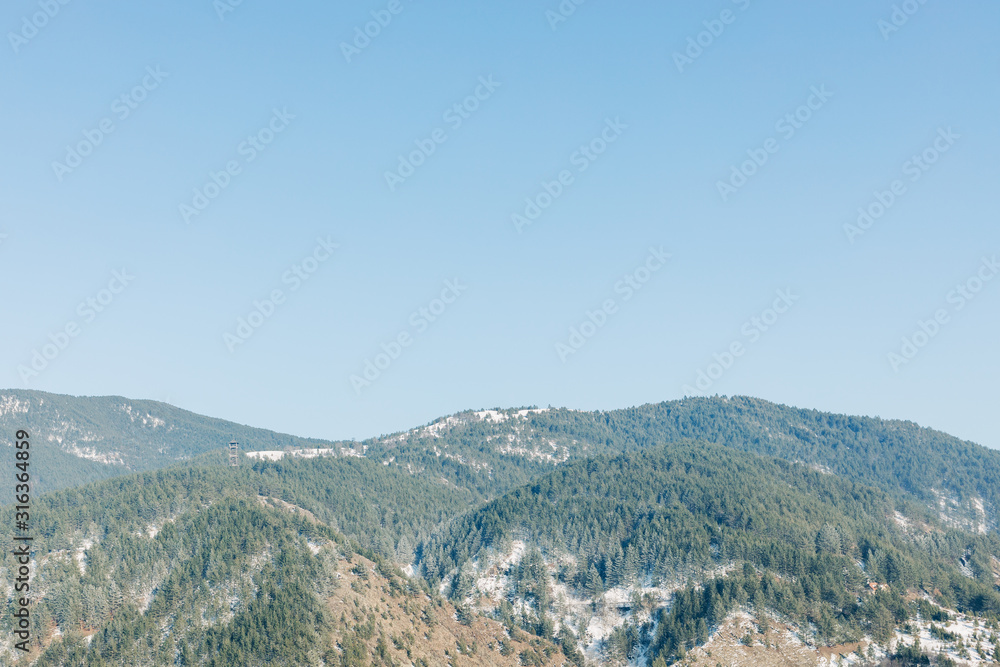 Beautiful landscape in the mountains on a sunny day in winter time Beautiful landscape in the mountains on a sunny day in winter time