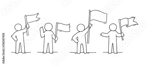 Sketch set of working leader.