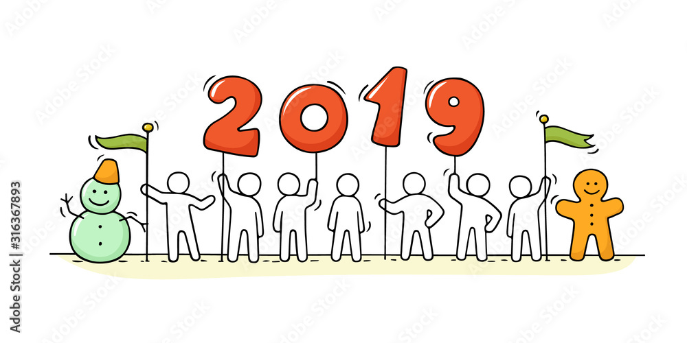 Fototapeta premium 2018 Happy New Year .