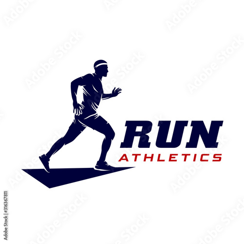Running Logo Design, Marathon Logo, Running Club,Vector Illustration.