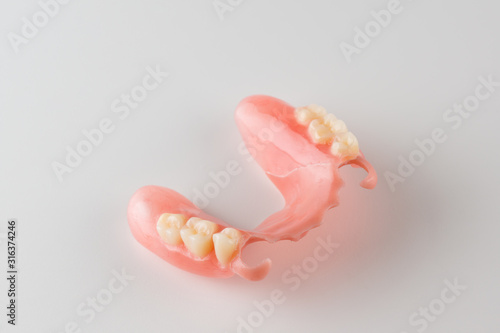  image of a modern denture on a white background
