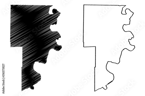 Crittenden County, Arkansas (U.S. county, United States of America,USA, U.S., US) map vector illustration, scribble sketch Crittenden map photo