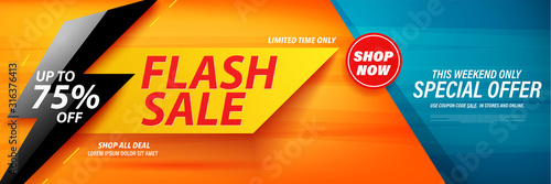 Set of sale banner template design.