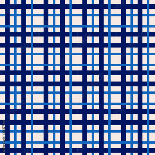 Tablecloth fiber pattern two lines color blue vector illustration