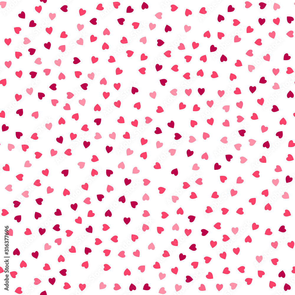 Seamless colorful hearts pattern. Valentine s day background