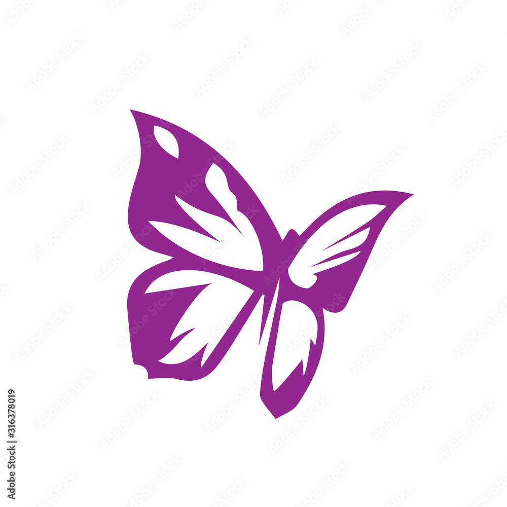 Fototapeta premium Beauty Butterfly Logo Template Vector icon design