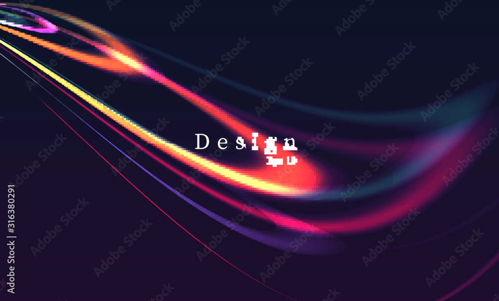 abstract vector background with red and blue blurred magic neon light ...