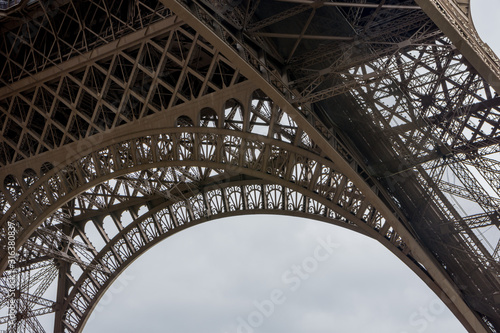 rare view of the eiffel tower