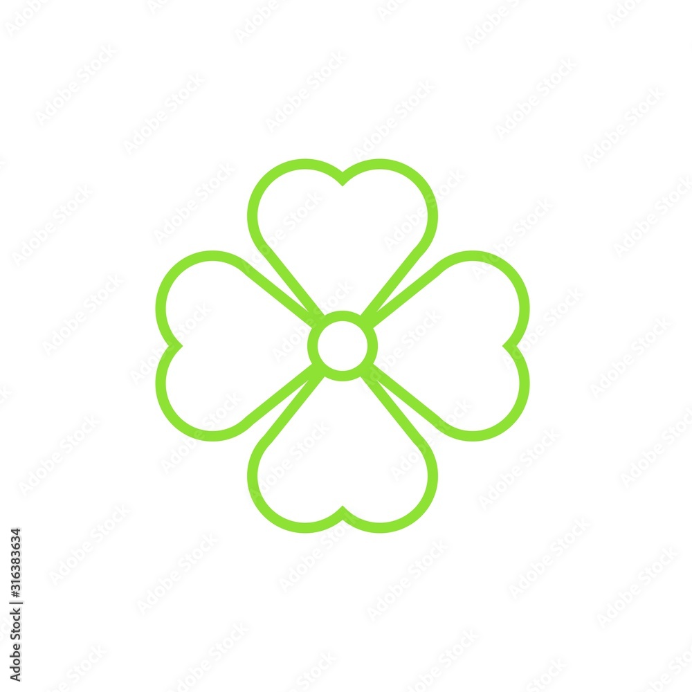 Leaf clover vector icon. Patrick symbol. Ecology concept. Leaf clover vector icon. Patrick symbol. Ecology concept.