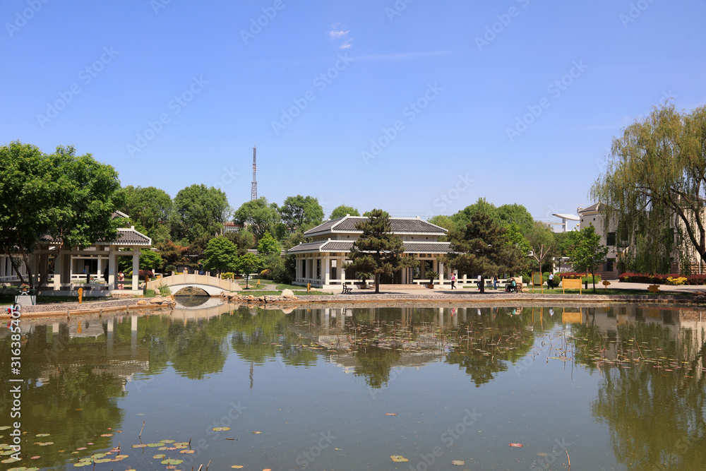 Chinese architectural landscape in the park