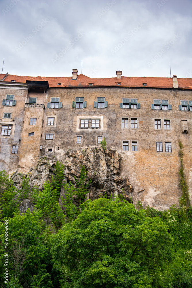 Walls of The Cesky Krumlov Castle, Czech Republic