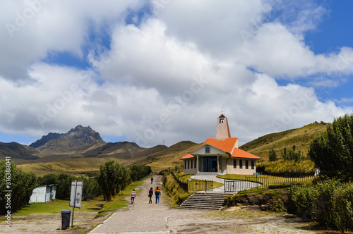 Quito, Ecuador: catholic church on the way to Pichincha volcano