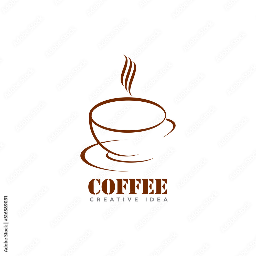 Coffee Cafe Logo Design Vector Coffee Cafe Logo Design Vector