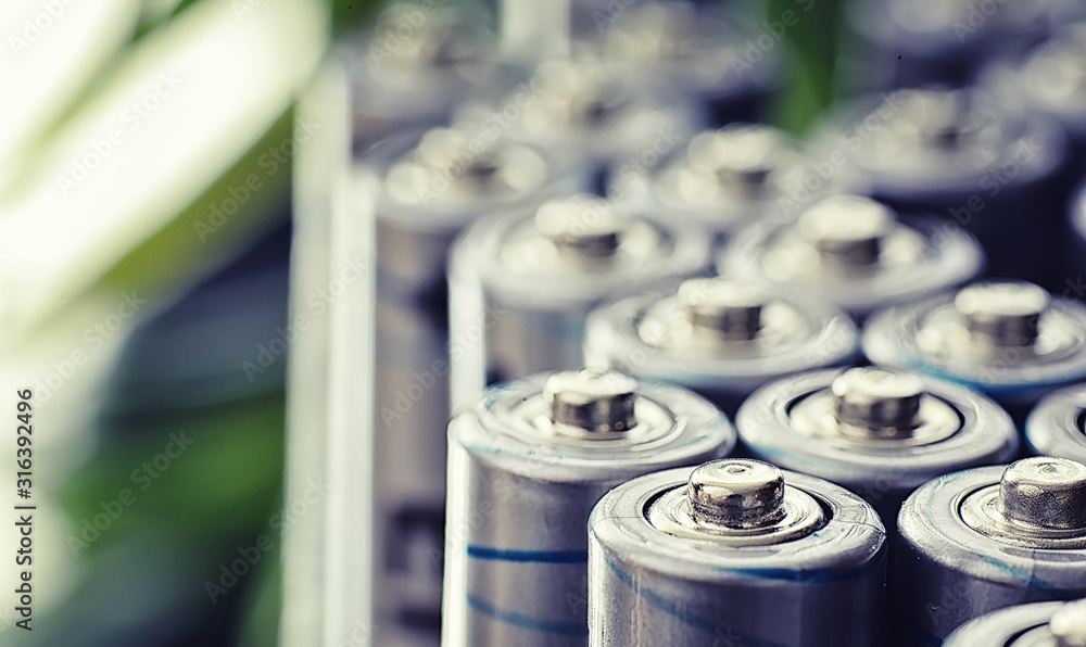 Batteries of different sizes. Caring for the environment. Disposal of used batteries. Zero waste.