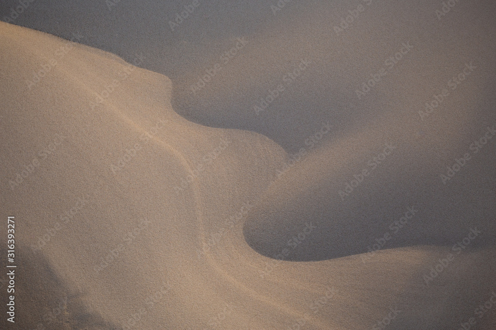 Sand waves on sand dunes in the Slowinski National Park. Czolpino, Leba, Poland