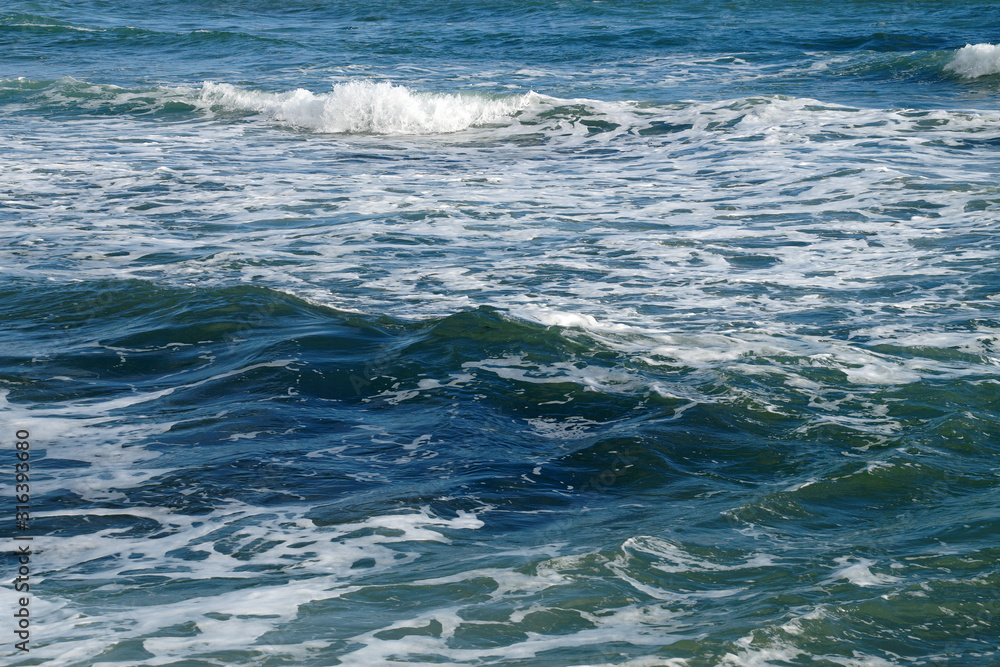 sea ​​waves on a sunny day