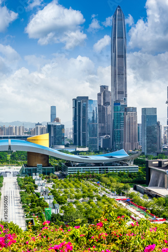 Fotografie downtown of city in Shenzhen China
