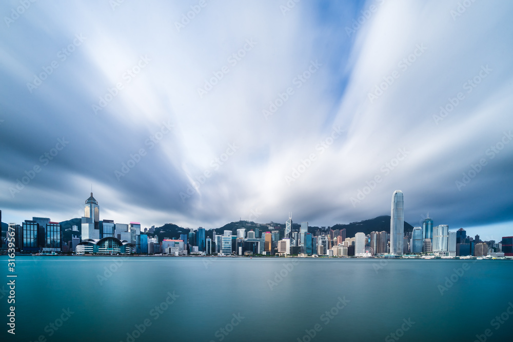 Victoria harbor view in Hong Kong China