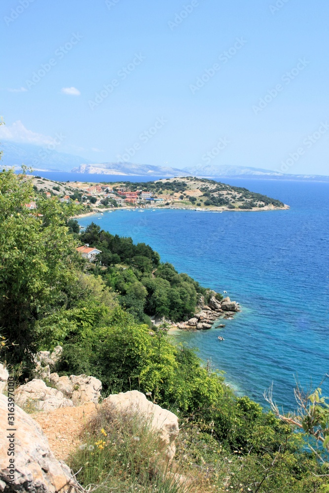 lovely view,  Baska, island Krk, Croatia