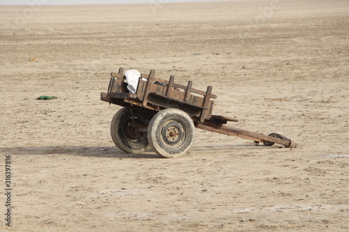 tractor in the desert