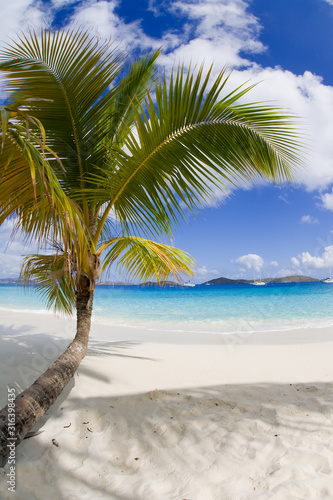 Salomon Beach in the Virgin Islands National Park on the Caribbean Island of St John in the US Virgin Islands