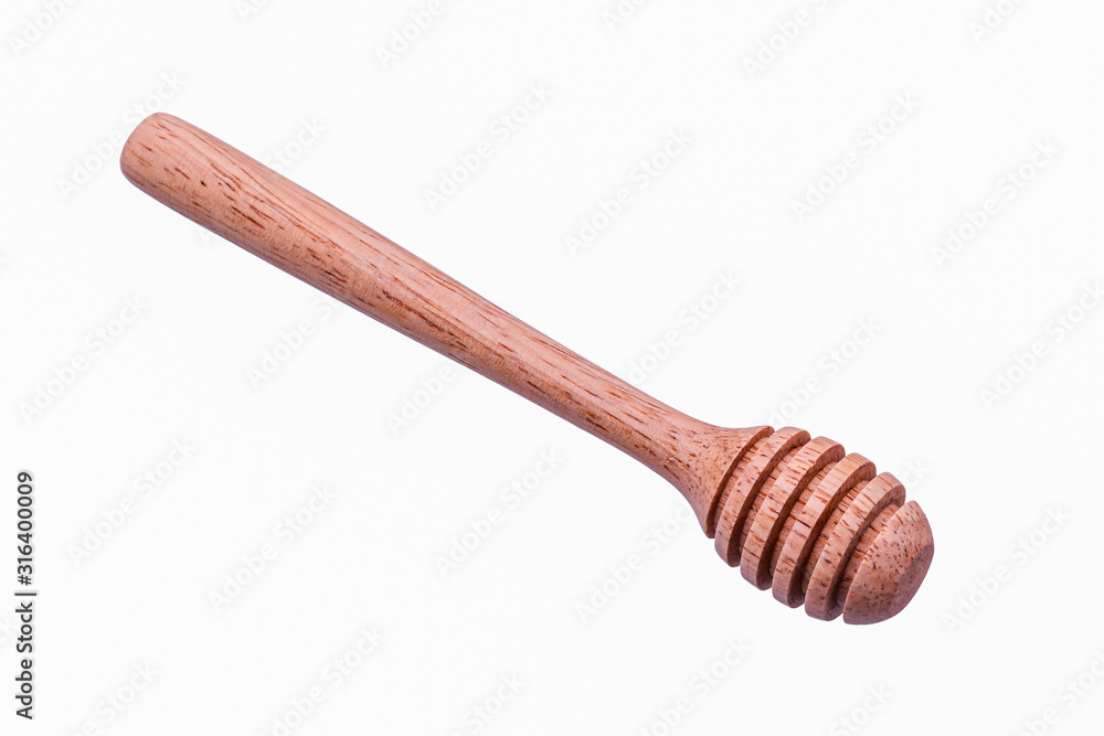 Detail of wooden honey stick Detail of wooden honey stick