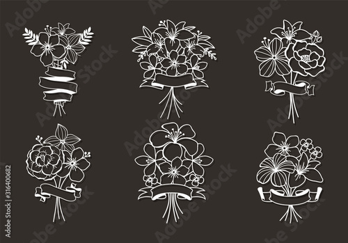 Beautiful Floral Cut File Elements