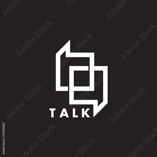 symbol vector of letter bq talk frame design