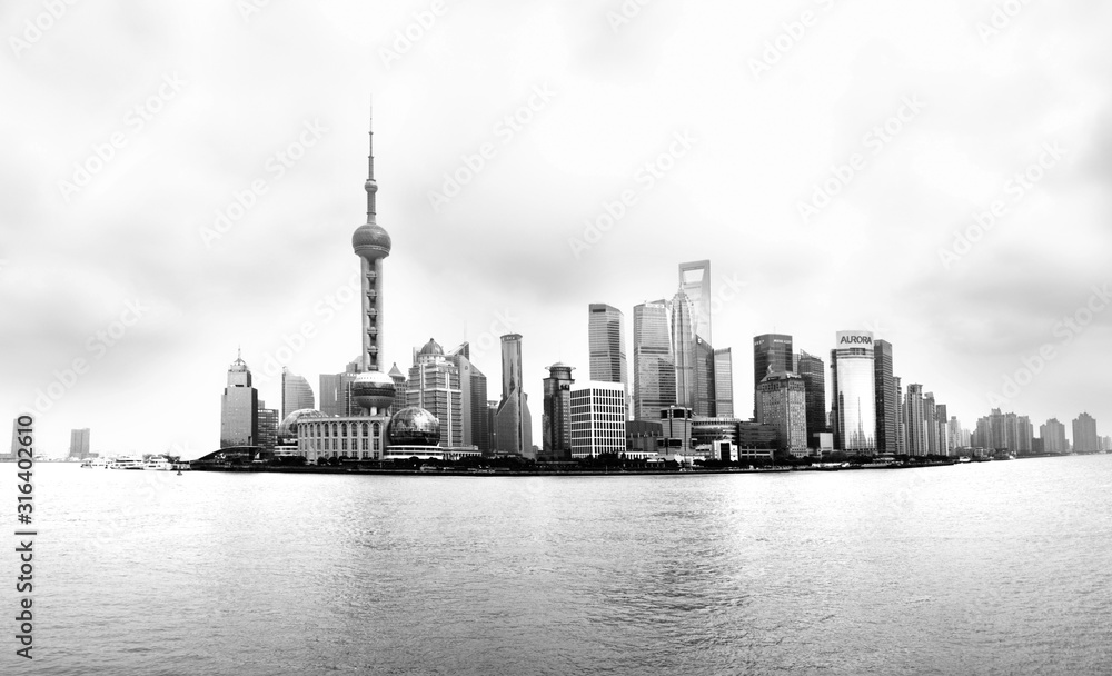 China Shanghai Pudong skyline sonnenaufgang China Shanghai Pudong skyline sonnenaufgang